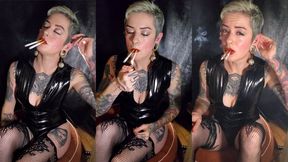 720p Powersmoking 2 Cigarettes, Becoming Desperate for Air