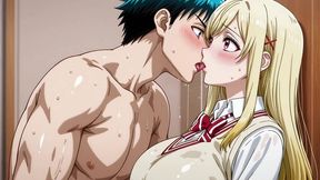 long after the school bell fades: a dark-haired boy and a golden-haired girl searching for true distance between their shared secret #ai