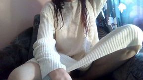 Comfy Dress and No Panties, but Bush. Thick Forest.