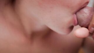 Big Boobed cunt with mouth Offer Sloppy Head And Ends With Close-Up Facial
