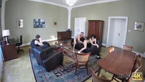 Man with camera fucks bombshell chick in exchange for money