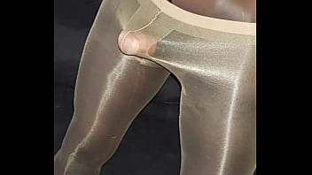 All day in pantyhose and you just need to cum