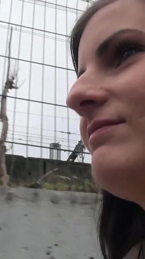 A Pretty 20-year-old Slut Gets Fucked by Two Strangers.