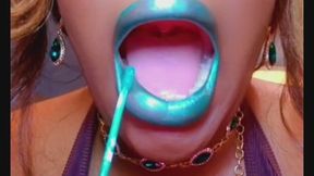 Tantalizing Teal Lips
