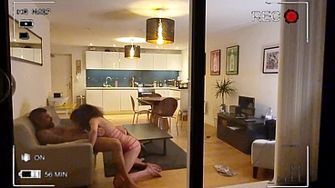 Caught on CCTV Danny Fucks young trans girl at home and CCTV caught all the action