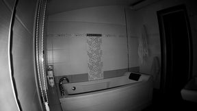 Stella Prepares to Take a Bath in the Bathroom - Real Amateur Voyeur Scene