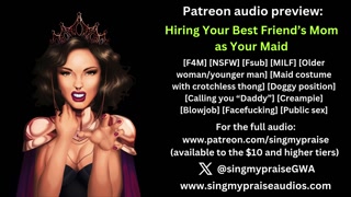 Hiring Your Best Friend's Mom as Your Maid erotic audio preview -Performed by Singmypraise