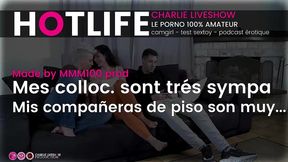 charlie et linda del sol se font baiser par leur coloc