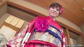 Yuria Tominaga In Kimono Gets Things On Her