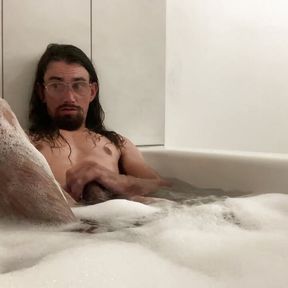 Playing with my Dick in the Bubble Bath until I CUM!