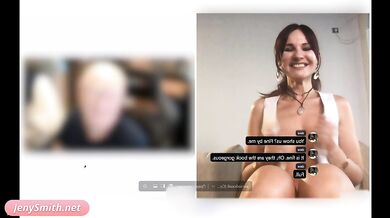 Practice English. Jeny Smith teases english teacher online