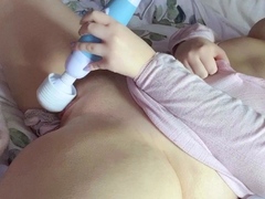 Stacked brunette goes solo toys and masturbation