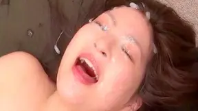 Lovable and nude japanese  is swallowing hot sperm