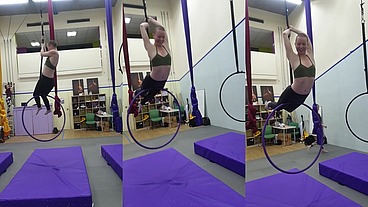 And 'superwoman' on the aerial hoop from that time faeriewillow came to class with me :)