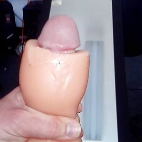 Solo cumshot compilation with sex toy sleeve and slowmo bonus