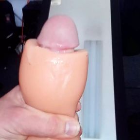 Solo cumshot compilation with sex toy sleeve and slowmo bonus