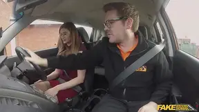 Sarah Sultry gets a wet and wild first driving lesson from her Ukrainian