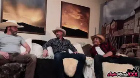 Voluptuous cowgirl Sofie Marie gets her ass pounded by cowboys
