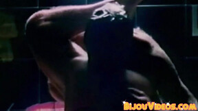 Sculpted blonde Joe Dietrich flaunts his nice body & jerks in front of us