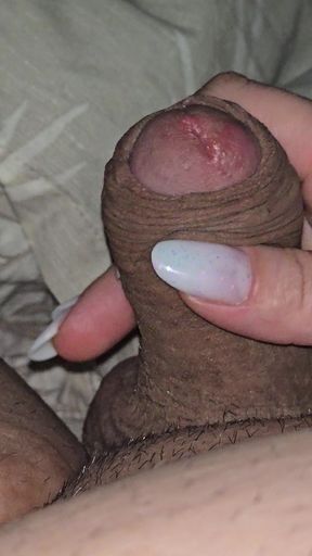 Step mom take care of injured step son big dick in erection by giving him a handjob