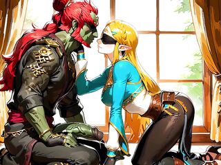 Blindfolded surprise for the Princess Zelda - AI Generated Toon