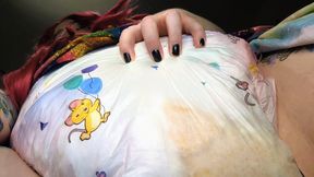 BBW ABDL Daisy sits, rides, and wets her diaper in your face
