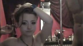 Two skanky white slim sluts and me on webcam for threesome