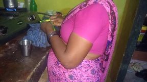 Indian Hot Housewife Romance Hasband in Kitchen