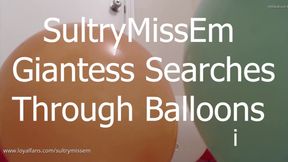 Giantess searches in balloons