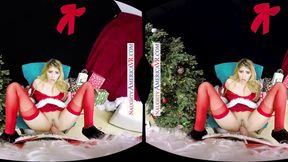 ”Santa's naughty helper Stephanie West sits on your shaft for Xmas”