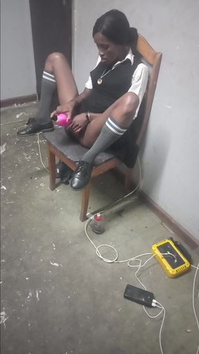 18 Year Old Horny Girl Plays with Pink Vibrator