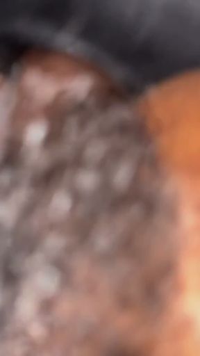 Tight pussy squirts on BBC strap   Clip 1
