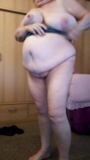 Creaming and Dressing BBW After Shower