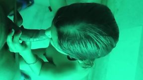 Before taking bath, sister-in-law put penis in mouth and sucked it
