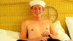 Sailor Boy Smiles and Strokes ~ A Sexy Masturbation Scene