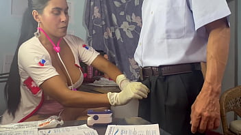 doctor threesome, she takes out the semen from her patient&#039_s stepbrother and masturbates her cute hot and slutty busty and big ass patient