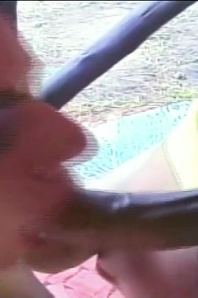 Big Tit Tranny Gets Anal Fucked During a Secret Outdoor Threesome