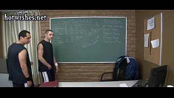 Gay students having anal sex in the classroom