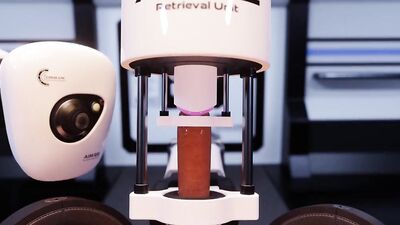 A special device is milking dude's cock in this 3D adult cartoon