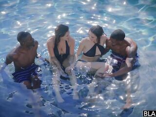 BLACKED 1st Interracial Foursome BFF's