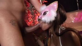 Blowjob trailer with well-made Ebony Goddess and Kitty Cat from Skankery