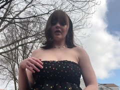 Euro amateur outdoor masturbation