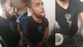 tomei leite de um urso macho no banheiro do supermercado