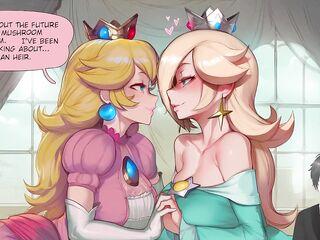 Peach Fills Rosalina! Shemale hentai Creampie & Breeding
