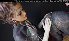 tgirl anus stretching by tattooed dominatrix butt fistf