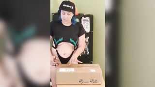 Unboxing Panties Haul with Skimpy Bodysuit Camel Toe