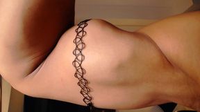 Amazing Peaked Biceps Close up Bounce and Sensual Flexing