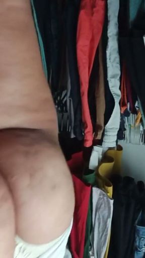 chubby wife films herself for her husband in underwear   Clip 2