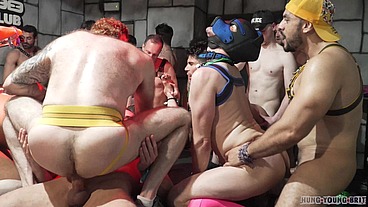 Pornstars Team Up for Ultimate Gangbang - The Biggest Gay Orgy of All Time!!! Part 2