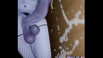 Large Transgender Cock Widowmaker Cums So Hard And Loud, She Falls To Her Knees